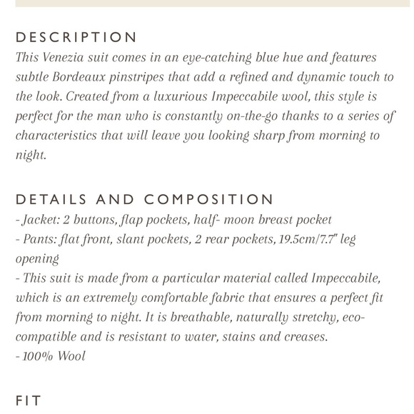 CANALI NAVY BLUE WOOL PINSTRIPED BLAZER SIZE IT54 - Picture 5 of 8